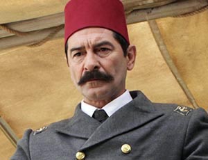 Ugur Polat starring in 125 Years Memory as Osman Pasha, commander of the Ertuğrul frigate (also spelled as Uğur Polat)
