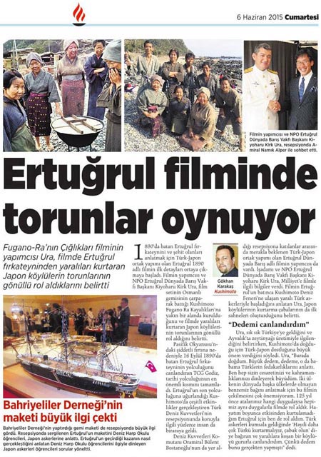 125 Years Memory initiator Kirk Kiyoharu Ura article by Milliyet correspondent Gokhan Gultekin Karakas